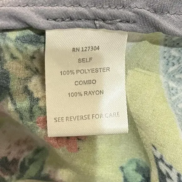 John Mark Shirt Womens Large Gray Embroidered Floral Boho Tunic Top Blouse - Picture 9 of 10